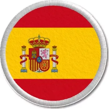 Vlajka Pelisport Španělská vlajka tištěná nášivka ø 4,5 cm
