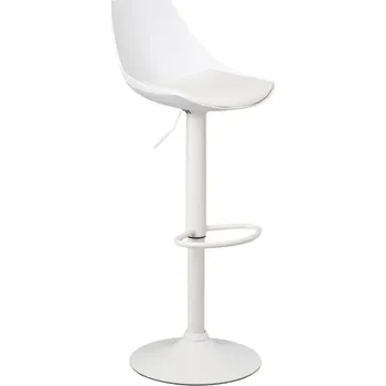 Barová židle Bílé barové židle s nastavitelnou výškou z imitace kůže v sadě 2 ks (výška sedáku 56,5 cm) – Casa Selección ID_1640562