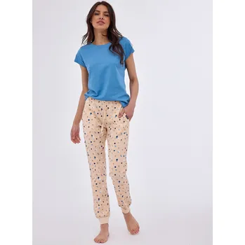 Dámské pyžamo Cornette 909/03 S-2XL dámské pyžamové kalhoty béžová S