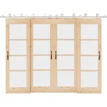 vidaXL Sada příslušenství pro posuvné dveře 366 cm nerez ocel stříbrná [3295767]