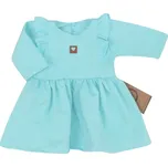 Z&Z Dětské teplákové šatičky/tunika Princess - tyrkys