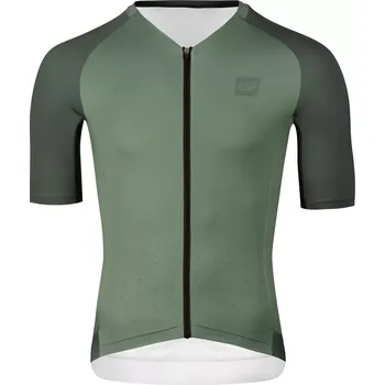 cyklistický dres dres FORCE SCRIPT kr. rukáv, zelený M
