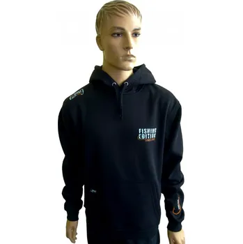 Rybářské oblečení R-SPEKT Mikina S Kapucí Fishing Edition Black - S