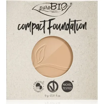 Make-up puroBIO Cosmetics Compact Foundation kompaktní pudrový make-up náhradní náplň SPF 10 odstín 02 9 g