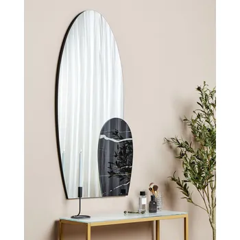 Zrcadlo Nástěnné zrcadlo černé 58 x 120 cm nástěnné dekorativní zrcadlo s mramorovým efektem moderní styl závěsného dekoru Beliani