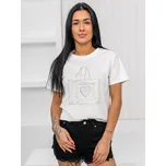 Bílé dámské tričko s aplikacií Bolf 97T2102 - L/XL