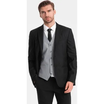 Pánské sako Ombre OM-BLZB-0115 černé