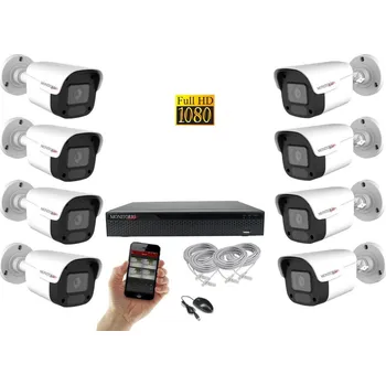 Kompletní kamerový systém Monitorrs Security IP 8 kamerový set 2 Mpix WTube Plast (6023K8) (Monitorrs Security)