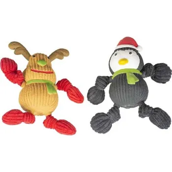 Hračka pro psa Duvo+ Vánočné latexové hračky sob nebo tučňák 8x17x20cm 1ks