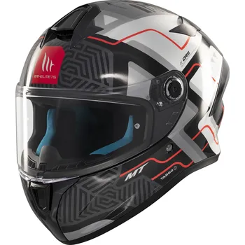 Helma na motorku MT Helmets Integrální helma na motorku MT Targo S Brik lesklá černo-bílá XL