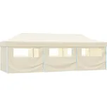 vidaXL Skládací nůžkový party stan s 8 bočními stěnami 870x291x315 cm krémový