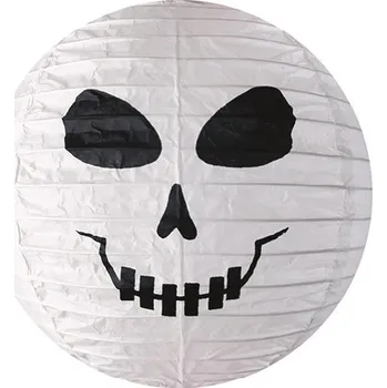 Karnevalový doplněk Lampion lebka na zavěšení 25 cm 9273