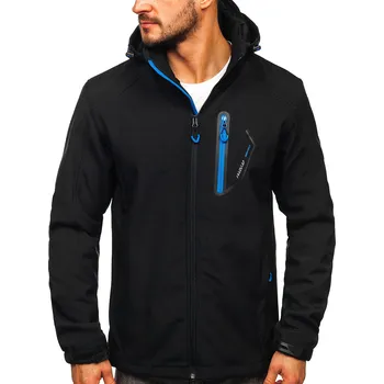 Černo-modrá pánská softshellová bunda Bolf BK017 - 2XL