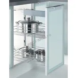 Plnovýsuvný dvojkoš Komfort boční s tlumeným dovřením Levý, 350x495x585 mm, chro (Plnovýsuvný dvojkoš Komfort boční s tlumeným dovřením Levý, 350x495x585 mm, chro)