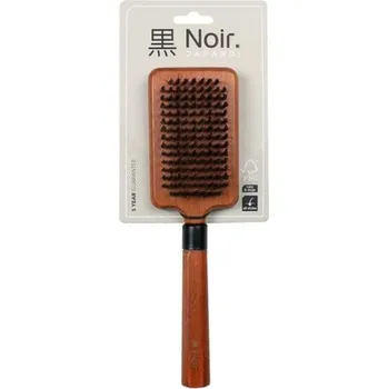 Kartáč pro zvířata Ebi NOIR JAPANDI Nylonový kartáč na srst s rukojetí z bukového dřeva 25x7x3cm
