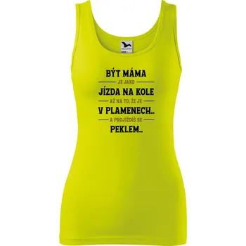 Dámské oblečení Dámské tílko s potiskem Být máma Velikost: M, Barva: Limetková