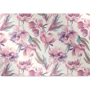 Podložka pod nábytek Podložka pod kancelářskou židli růžové květy
