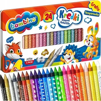 Pastelka Grafitové Pastelky Bambino, barevné pastelky školní pastelky 24 ks