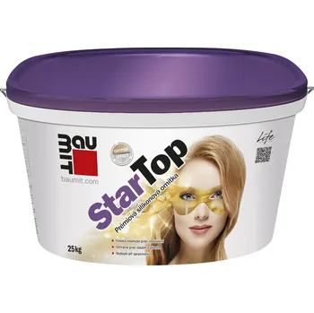 Fasádní barva Silikonová omítka Baumit StarTop Fine škrábaná 1 mm (25kg)