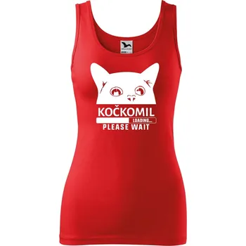 Dámské tílko s potiskem Kočkomil loading Velikost: M, Barva: Červená