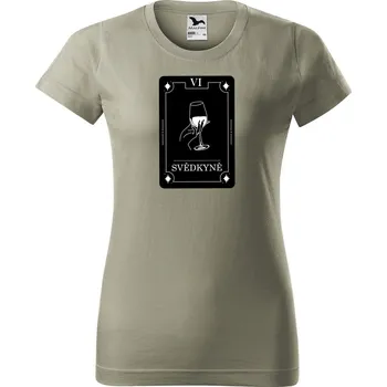 Dámské tričko s potiskem Svědkyně tarot Barva trička: Světlá khaki - 28, Velikost: S