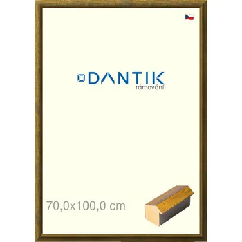 Rám na obraz DANTIK rámeček 70x100 | Forgia Gold (Plexi Čiré) (Vyrobeno s láskou u nás v DANTIKU)