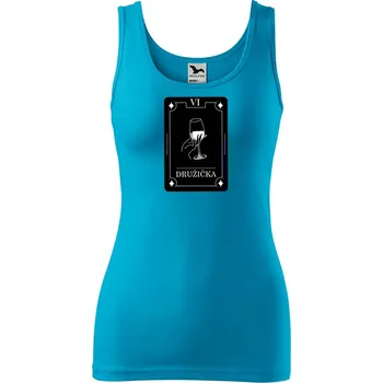 Dámské tílko s potiskem Družička tarot Velikost: S, Barva: Tyrkysová