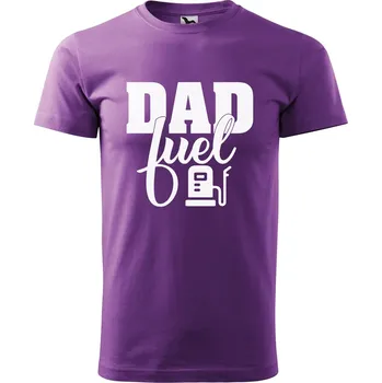 Pánské tričko Pánské tričko s potiskem Dad fuel Velikost: XL, Barva trička: Fialová