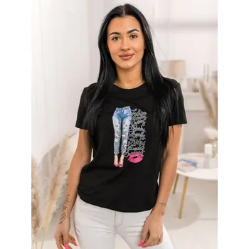 Černé dámské tričko s potiskem Bolf 95T2507 - L