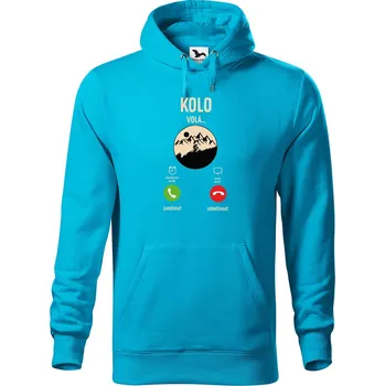 Pánská mikina Pánská mikina s potiskem Kolo volá Velikost (muž): L, Vyberte barvu: Tyrkysová