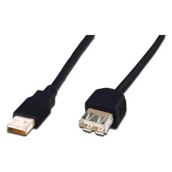 Počítač Digitus USB kabel prodlužovací A-A, 2xstíněný, měď, 5m, černý AK-300202-050-S