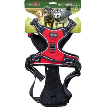 Postroj pro psa Cobbyspet Postroj profesionální červený L 60-85 x 2,5cm