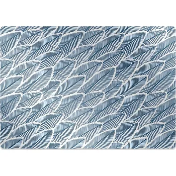 Podložka pod nábytek Podložka pod kancelářskou židli modré listy