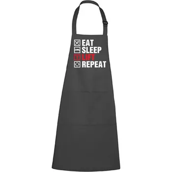 Kuchyňská zástěra Zástěra s potiskem Eat sleep lift Barva zástěry: Antracitová