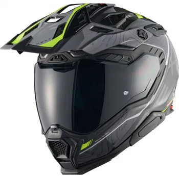 Helma na motorku Enduro helma na motorku Nexx X.WED3 Furka šedo-fluo žlutá