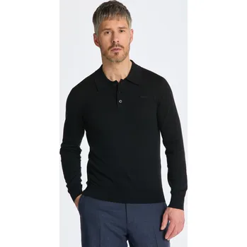 Pánský svetr SVETR GANT FINE COTTON POLO BLACK