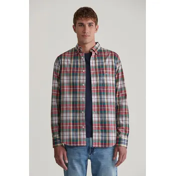 Pánská košile KOŠILE GANT REG POPLIN TARTAN CHECK SHIRT RUBY RED