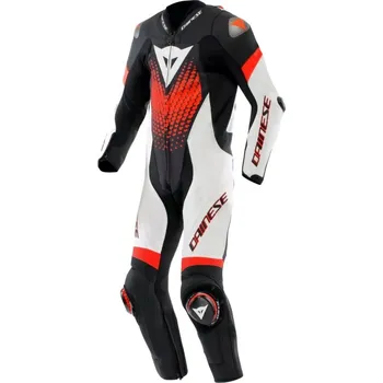 Moto kombinéza Dainese Dainese LAGUNA SECA 6 1PC závodní letní kombinéza bílá/fluo-červená vel.56 56