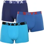 Styx 3PACK pánské boxerky sportovní guma modré (3G96789) M