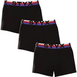 Styx 3PACK pánské boxerky sportovní guma černé trikolóra (3G1960) L