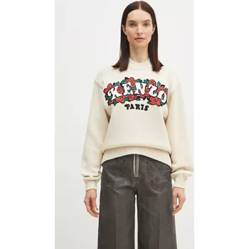 Dámský svetr Vlněný svetr Kenzo x Verdy dámský, béžová barva, hřejivý, FF52PU4913CX.02, M, 01X