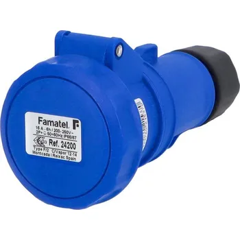 Elektrická zásuvka FAMATEL Spojka 24200 16A/230V 3P IP67 6h 24200