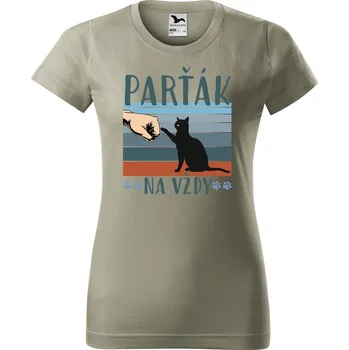 Dámské tričko s potiskem Parťák na vždy Barva trička: Světlá khaki - 28, Velikost: S