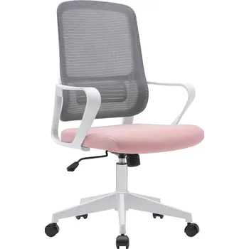 Nábytek Kancelářské křeslo, růžová/šedá/bílá, SALOMO TYP 1
