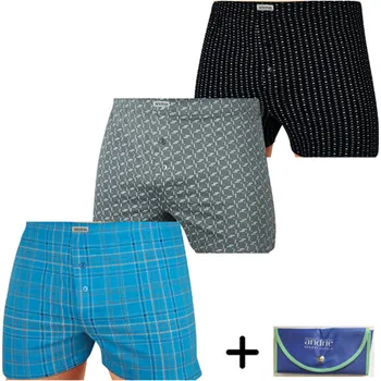 Trenýrky AKCE 3PACK pánské trenky ANDRIE + taška zdarma mix barev XL