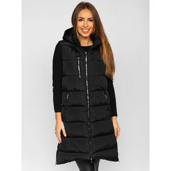 Černá dámská prodloužená prošívaná vesta Bolf 81261 - XL