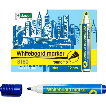 Popisovač na bílou tabuli modrý D.rect 12 ks
