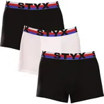 Styx 3PACK pánské boxerky sportovní guma vícebarevné trikolóra (3G19001) XL