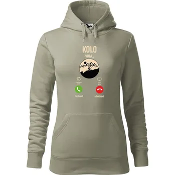 Pánská mikina Dámská mikina Kolo volá Velikost (žena): M, Vyberte barvu: Světlá khaki
