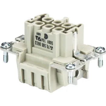 Elektrický konektor WIELAND Díl pro konektor 6pólový+PE pro 16A 500V zásuvkový bezšroubové připojení 70.500.0653.0